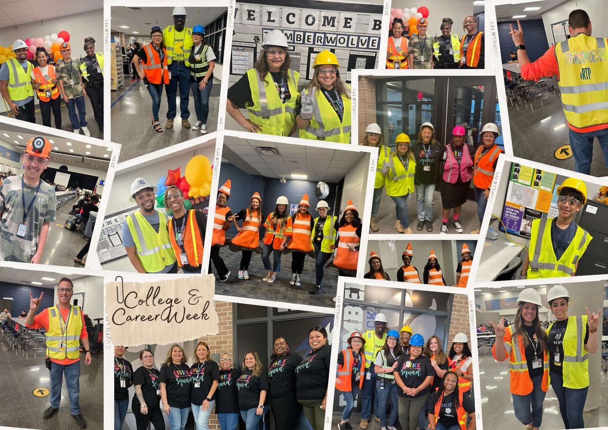 truittcfisd's tweet photo. Today, #TMS's College &amp; Career Week went out with a BANG!! Teachers and staff members were spotted sporting construction gear to remind students to "Construct THEIR Future" #RTP #cfisd #IBelieve https://t.co/emfJ9LFCPW