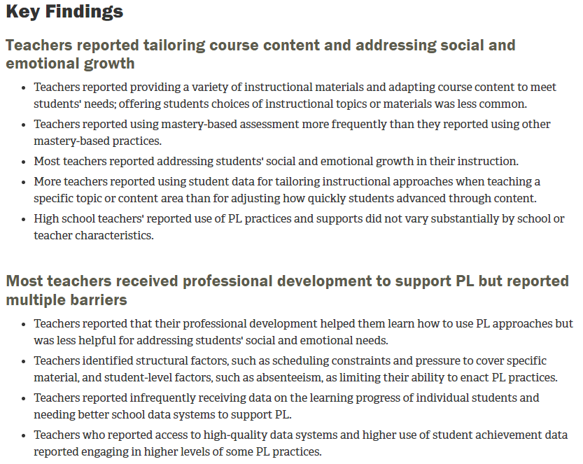 JennaGLit's tweet photo. "High School Teachers' Perceptions and Use of #PersonalizedLearning: Findings from the American Teacher Panel" #EdChat #pblchat #edtech
https://t.co/vGw00j48QR https://t.co/oJ2TZDinkb
