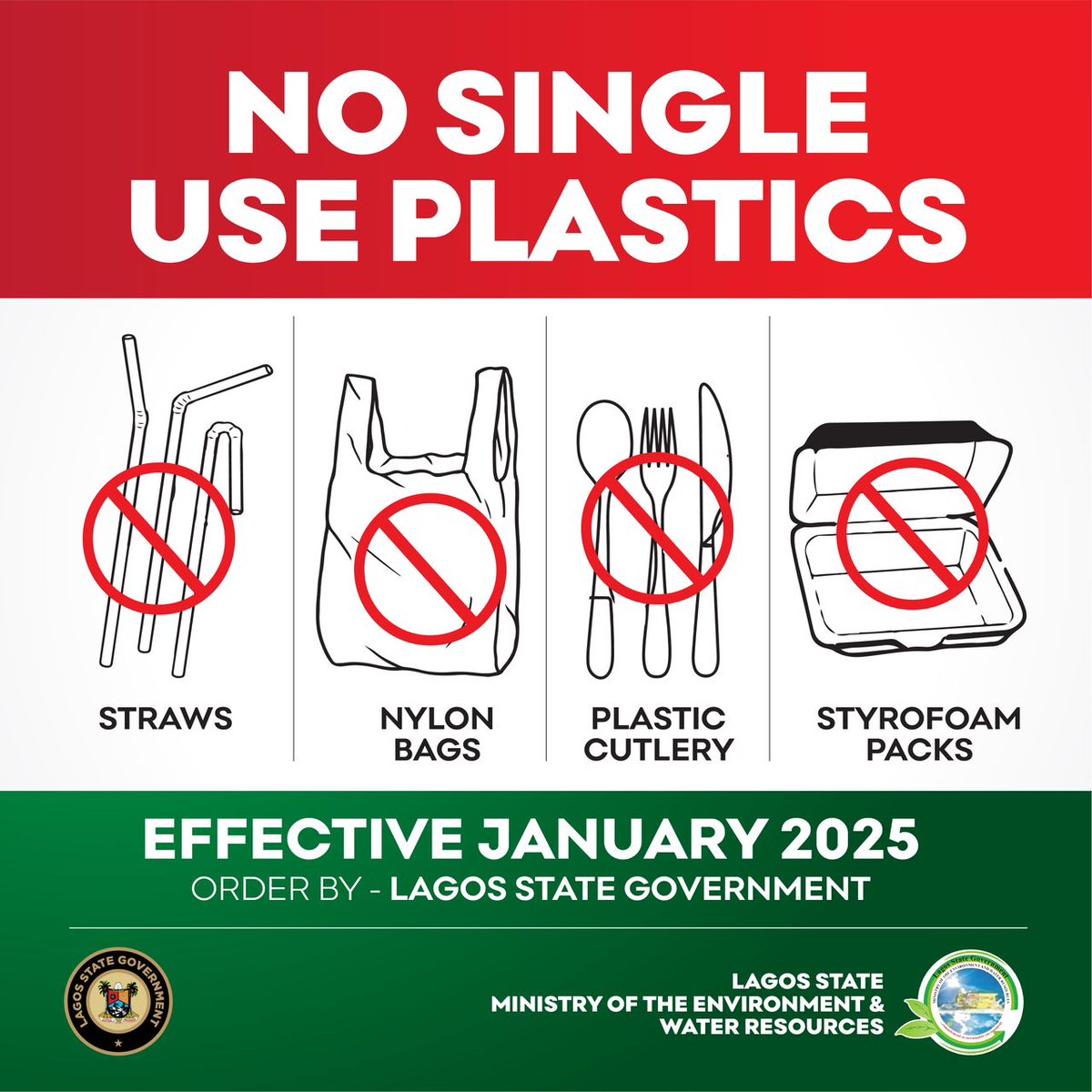 The Lagos State Govt (@followlasg) on Twitter photo WE WILL COMMENCE PHASED ENFORCEMENT OF BAN ON CERTAIN CATEGORIES OF SINGLE-USE PLASTICS IN JAN 2025 - LASG
โฆ Hosts Stakeholders Parley
lagosstate.gov.ng/we-will-commenโฆ
<a href="/jidesanwoolu/">Babajide Sanwo-Olu</a> <a href="/drobafemihamzat/">Obafemi Hamzat</a> <a href="/LasgMOE/">Lagos Min of the Environment and Water Resources</a> <a href="/tokunbo_wahab/">Tokunbo Wahab</a> <a href="/gbenga_omo/">Gbenga Omotoso</a> <a href="/gboyegaakosile/">Gboyega Akosile</a> <a href="/BSaluHundeyin/">Bimbola Salu-Hundeyin</a> <a href="/Mr_JAGs/">Jubril A. Gawat</a> <a href="/Riddwane/">AJE</a> WE WILL COMMENCE PHASED ENFORCEMENT OF BAN ON CERTAIN CATEGORIES OF SINGLE-USE PLASTICS IN JAN 2025 - LASG
โฆ Hosts Stakeholders Parley
lagosstate.gov.ng/we-will-commenโฆ
<a href="/jidesanwoolu/">Babajide Sanwo-Olu</a> <a href="/drobafemihamzat/">Obafemi Hamzat</a> <a href="/LasgMOE/">Lagos Min of the Environment and Water Resources</a> <a href="/tokunbo_wahab/">Tokunbo Wahab</a> <a href="/gbenga_omo/">Gbenga Omotoso</a> <a href="/gboyegaakosile/">Gboyega Akosile</a> <a href="/BSaluHundeyin/">Bimbola Salu-Hundeyin</a> <a href="/Mr_JAGs/">Jubril A. Gawat</a> <a href="/Riddwane/">AJE</a>