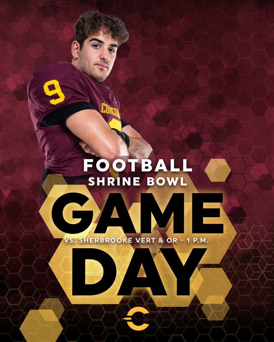 The_Stingers's tweet photo. It’s the 36th Shrine Bowl!
🐝🏈 vs. Sherbrooke
⏰ 1 p.m.
📍 Concordia Stadium
🎟 https://t.co/QWSZHXe7CL
🖥 https://t.co/0JtCvqEi4Q
#CUsoccer #CUstingers https://t.co/4Yzpxv1bFw