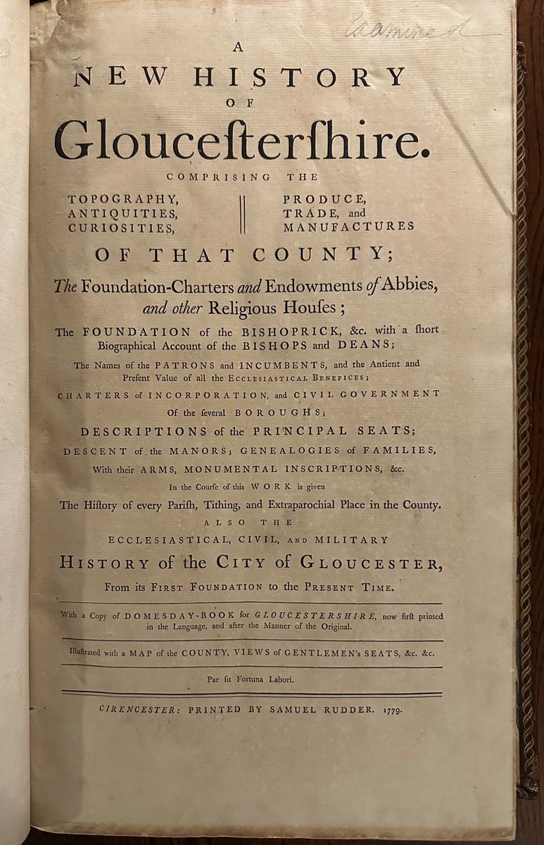 StephenRench's tweet photo. And also coming along on Sunday will be 2 folio histories of Gloucestershire- Rudder 1779 and Atkyns 1768 https://t.co/b6nGH91EPy