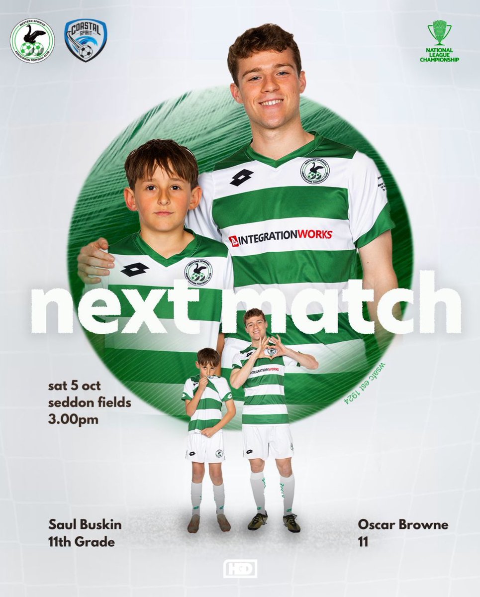 HISTORY: Today the men’s 1st team <a href="/WspringsFC/">Western Springs AFC</a> make club history as the first men’s team to play a <a href="/NZ_Football/">New Zealand Football 🇳🇿</a> National League game at Seddon Fields. Today is a massive day for our Club. Get down and watch or tune in on FIFA+ 💚🤍🖤