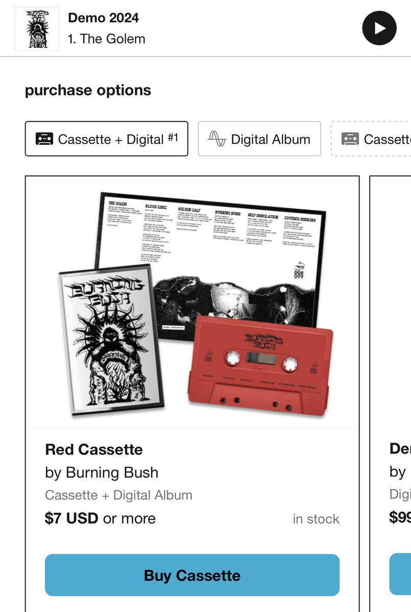 In case you haven’t copped the second pressing of the demo yet, it’s Bandcamp Friday. …ayedgratificationrecords.bandcamp.com/album/demo-2024