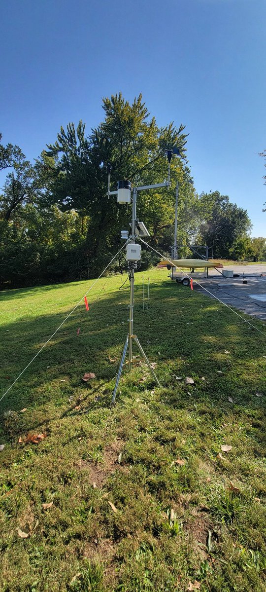 I had a nice afternoon today getting outside and installing our new #MetStation at the <a href="/UISedu/">University of Illinois Springfield</a> Field Station at Lake Springfield. The data we collect will support ongoing research, be used in classes, and hopefully promote some community engagement. #hydrology #ENS #ECR