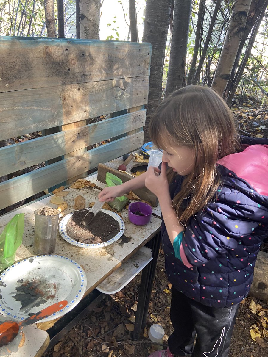 Making mud pies during our soil exploration #elementary