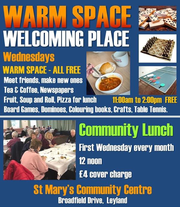 Back Again  :-) Next Wednesday October 9th
#WarmSpace #Leyland #friends #brew #games #crafts <a href="/southribblebc/">South Ribble Borough Council</a> <a href="/GuardianLeyland/">LeylandGuardian</a> <a href="/CommunityNetwo6/">Community Network And Outreach Service</a>