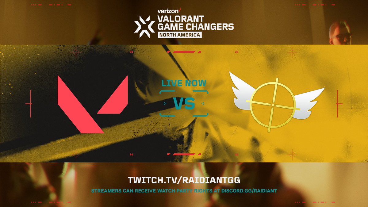 Our second match is almost live! Tune in to #VCTGamechangersNA below 🔥

⚔️ <a href="/GiveWingmanNuke/">Give Wingman 2 Nuclear Devices</a> vs <a href="/RefragVal/">Refrag</a> 
📺 twitch.tv/RaidiantGG