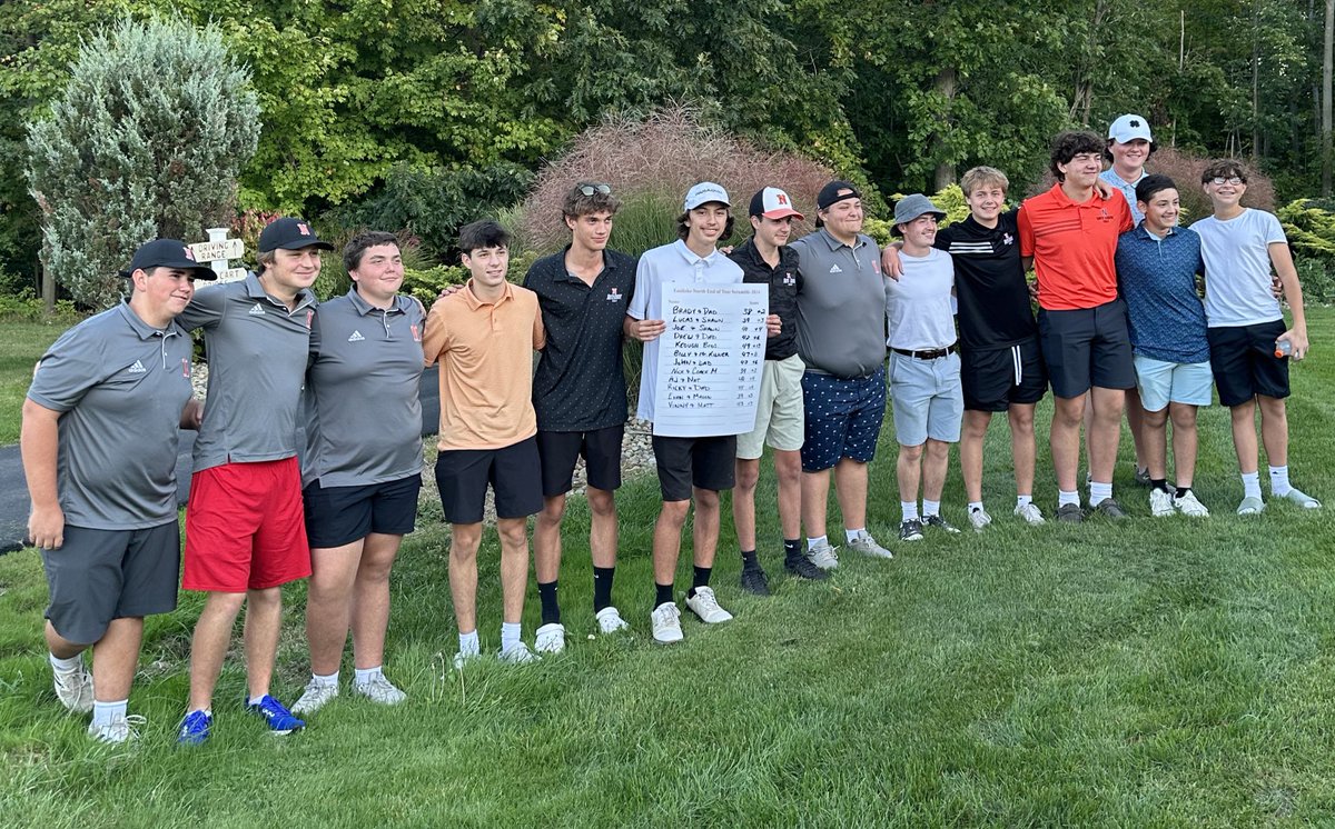 Last night, North Boys Golf celebrated the end of our season with a 9-hole scramble and awards banquet. Our senior, Brady Amos, took first place! Thank you to all of our wonderful golf families for helping with this event. Looking forward to next season!