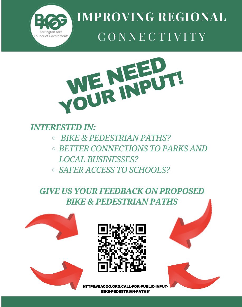 Scan our interactive map of proposed projects here along with a short survey to gather your opinions ok the proposals and the regions non-motorized transportation needs. This feedback will help guide planning for the region’s local governments.