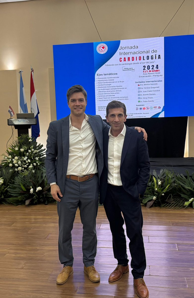 <a href="/SPCyCC/">Sociedad Paraguaya de Cardiologia</a> gracias por la invitación a participar de las jornadas! Junto a mi amigo  <a href="/DRomarprieto/">Omar Prieto</a>