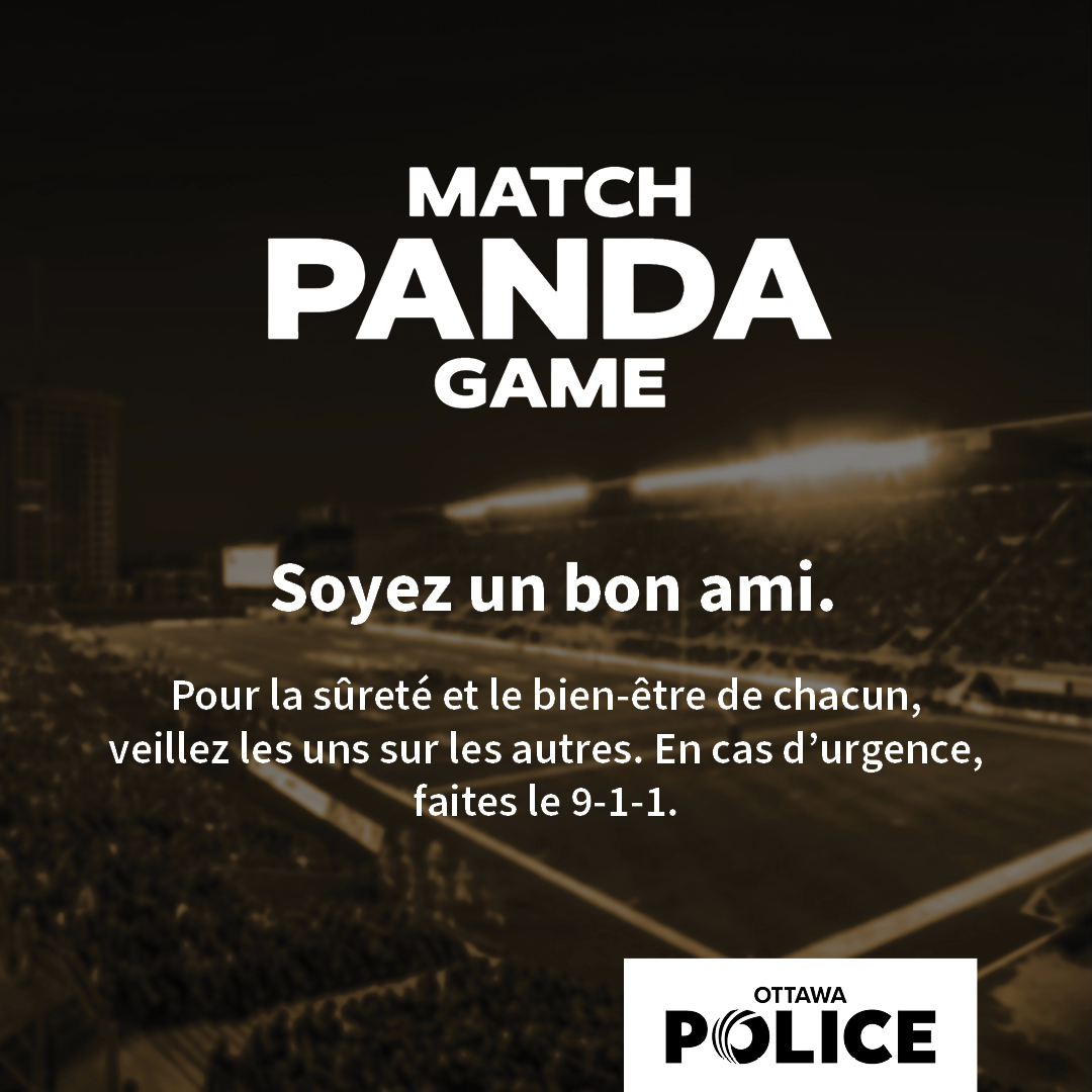 OttawaPolice's tweet photo. Be a good friend. Watch out for the safety and well-being of one another. Call 911 in an emergency. #PandaGame
~
Soyez un bon ami. Pour la sûreté et le bien-être de chacun, veillez les uns les autres. En cas d’urgence, faites le 9-1-1. #MatchPanda https://t.co/i0evxNH9uU