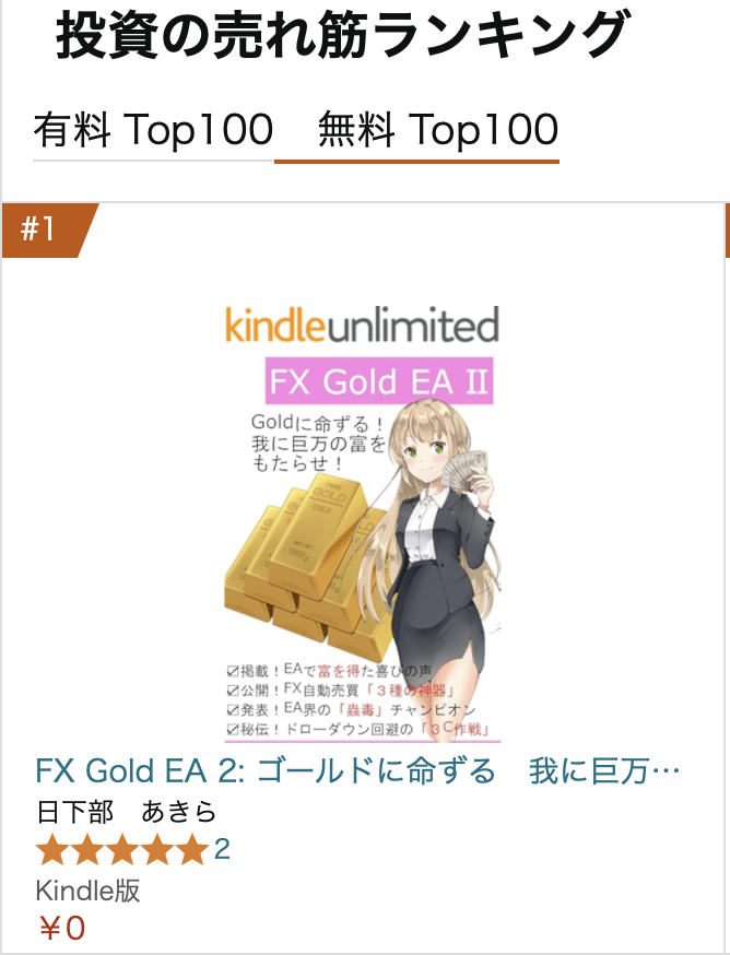 FX_EA_Gold's tweet photo. 祝！Amazon投資ランキング１位達成！！！ https://t.co/YgXsCI01eA