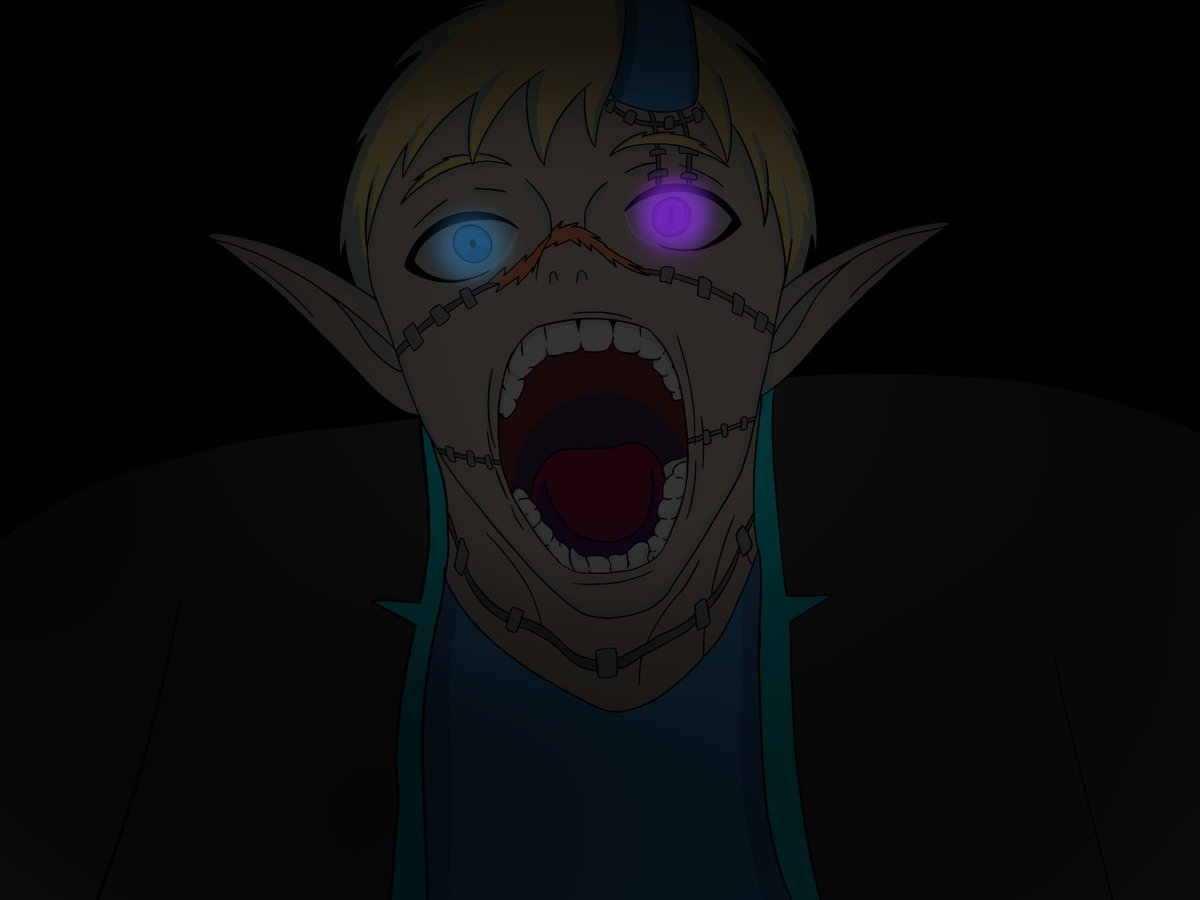 GamerStork's tweet photo. Im really behind of drawing halloween stuff every day but heres day 2 Stitches https://t.co/qCrPxm5gXV