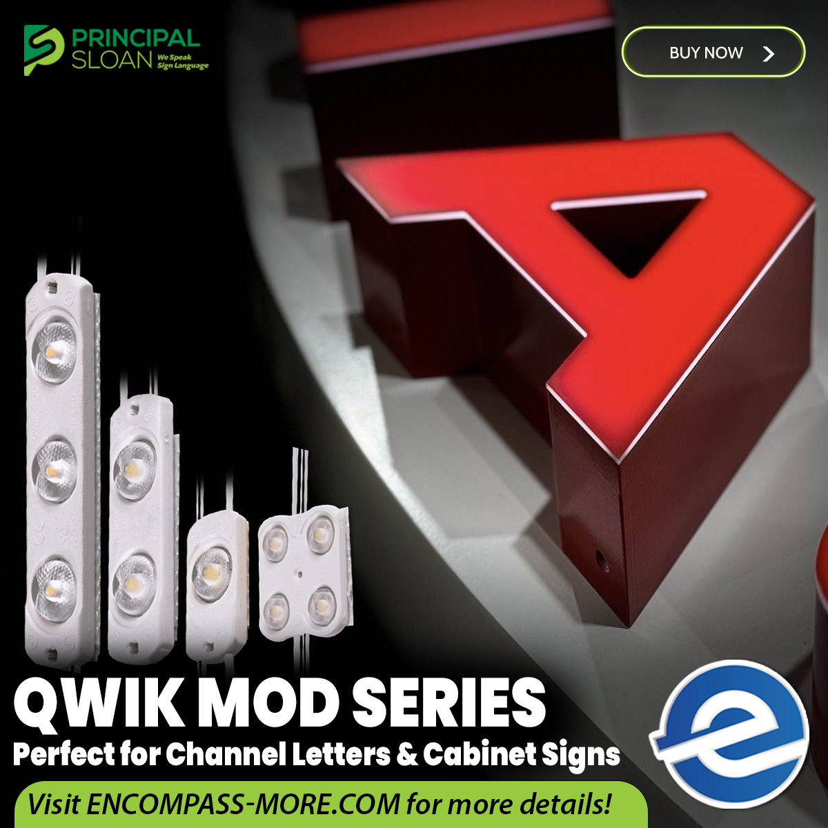 Encompass_More's tweet image. ✨ The Principal Sloan Quik Mod Series LED modules are now available at encompass-more.com! 💡 Upgrade your sign projects with high-efficiency, reliable lighting solutions designed to shine bright. 🌟 #SignSupply #LEDModules #SignLighting #EncompassMore #SloanLED #Signage