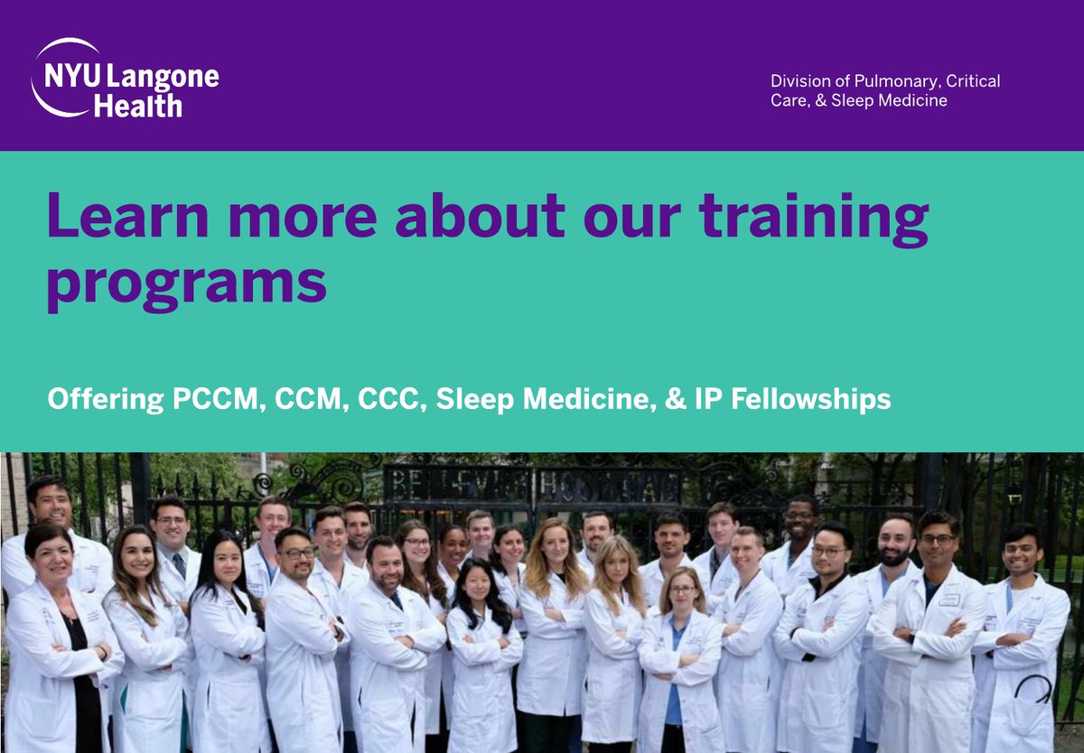 We're proud to train the next generation of Pulmonary &amp; Critical Care Medicine, Critical Care Medicine, Cardiology Critical Care, Sleep Medicine, &amp; Interventional Pulmonology leaders. 

Learn about training with us 👉 bit.ly/45eapOL
#Fellowfriday #PCCM #CCM #Sleepmed #IP