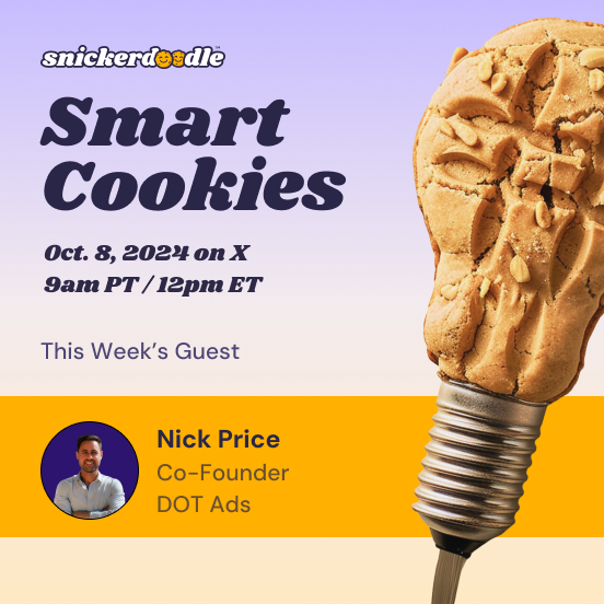 BeelinesAI's tweet photo. 🍪 Web3 Advertising & PR Alert!
You won't want to miss Snickerdoodle's Smart Cookies Space with @IsaacLazoff & @gregarious
🎙️ Special guest: Nick Price from @dotaudiences
💡 Topics: Web3 & blockchain marketing & PR strategies
#Web3Marketing #BlockchainPR https://t.co/iQWQsPOsi6