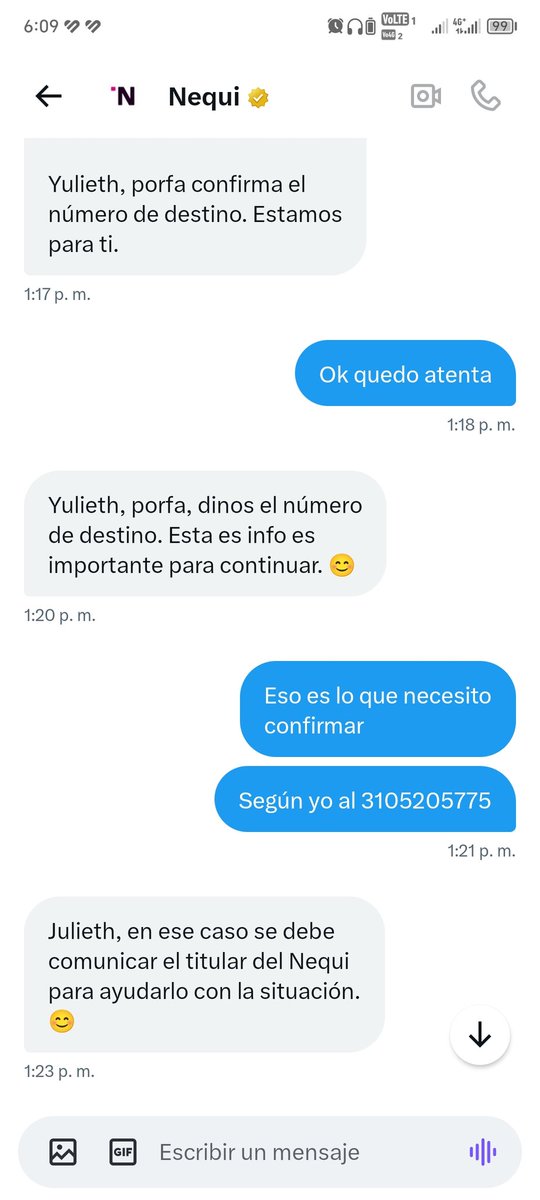 JulietDeMillos's tweet photo. @Nequi @dale_com_co @PoliciaColombia Hace rato les escribí les envié los soportes qué solicitaron y me dijeron eso, que diferente me pueden decir ahora? @Nequi https://t.co/od7IrSOPM1