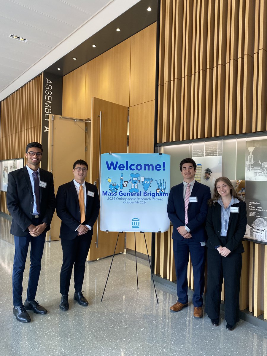 Our team had a great time showcasing our work at the 2024 <a href="/MassGenBrigham/">Mass General Brigham</a> Orthopaedic Research Retreat. Thank you to the research committee for organizing a great event, and we look forward to continuing collaborations across <a href="/MGBOrthopedics/">MGB Orthopedics & Sports Medicine</a>.