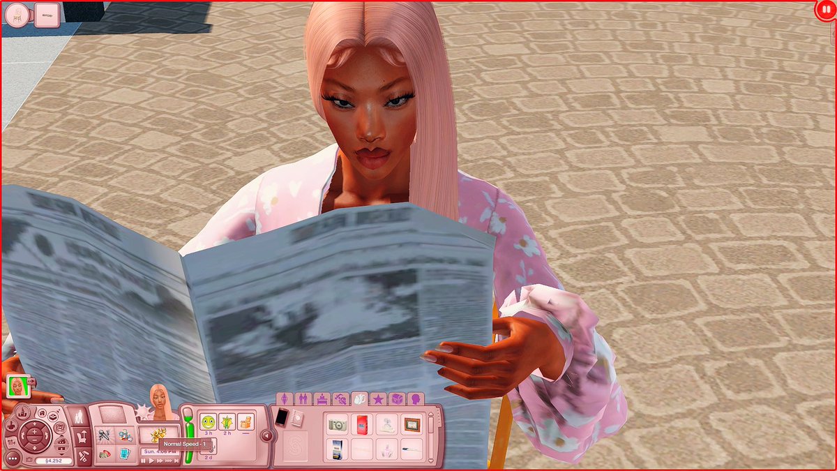 Goldpeaking's tweet photo. What was she thinking? 😭 anyways she’s cute and I love me some sims 3 ✨🤎 #sims3 #sims #gamergirl #gaming #simmer #gaming #pink #simsgame #oldgames https://t.co/D79ljCEN5J