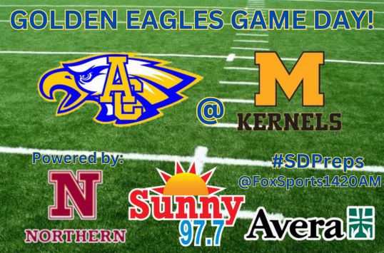It's Aberdeen Central High School Football game day! 🏈
<a href="/acgefootball/">AC Golden Eagles FB</a> at <a href="/MitchellKernels/">Mitchell Kernels</a>
📻ow.ly/wCN750ST8GL
📹youtube.com/@mitchellkerne…
🎙️@The_Cobra66