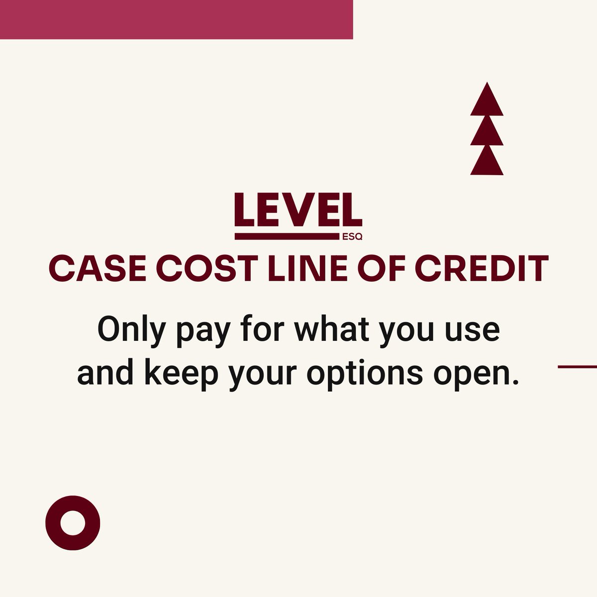levelesq's tweet image. Plaintiff lawyers, keep your options open! With LevelEsq’s case cost line of credit, access capital to fund your cases without tying up your own money 💼💰. #LevelEsq #CaseCostFinancing