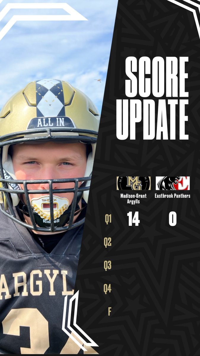 Two touchdowns from Cole Stitt and the Argylls lead after the 1st! 

@MGAthletics_1 #WeAreMG