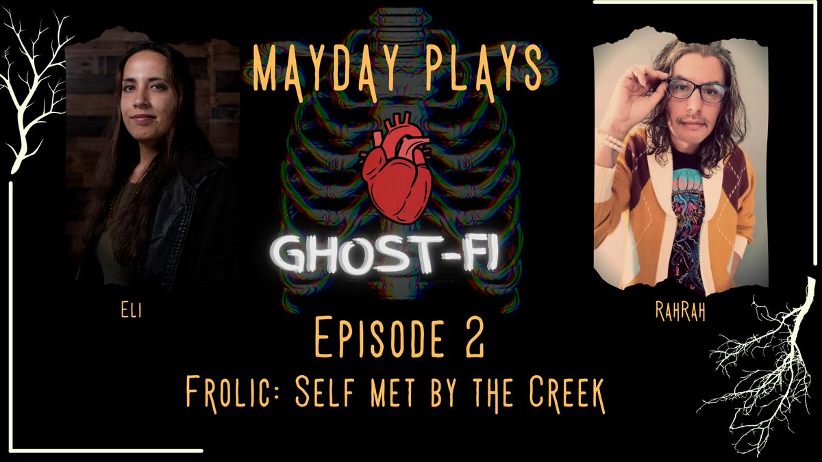 Mayday Roleplay (@maydayroleplay) on Twitter photo Ghost number two is coming through. Please give a welcome to our next guest, the incredible RahRah <a href="/rahrahstorytime/">Rahrah 🟦☁️</a> of <a href="/heartisadungeon/">The Heart is a Dungeon 🟦☁️</a>. #GhostFi, 13 Ghosts, episode 2, "Frolic: Self Met by the Creek," is live now. Ghost number two is coming through. Please give a welcome to our next guest, the incredible RahRah <a href="/rahrahstorytime/">Rahrah 🟦☁️</a> of <a href="/heartisadungeon/">The Heart is a Dungeon 🟦☁️</a>. #GhostFi, 13 Ghosts, episode 2, "Frolic: Self Met by the Creek," is live now.