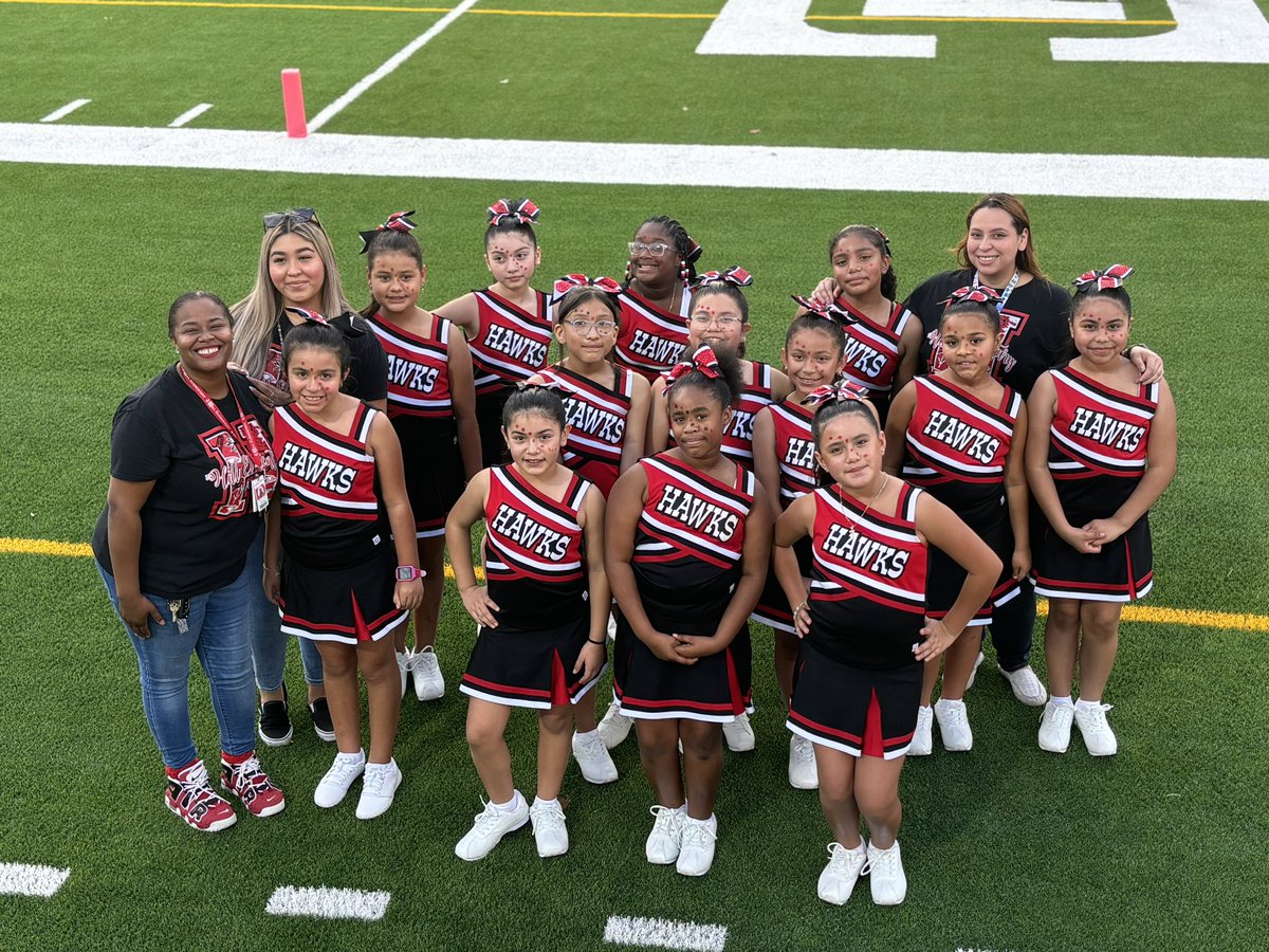 We’re ready for some football! 🏈The Hill Hawks Cheer Squad is supporting <a href="/AldineAthletics/">Aldine Athletics</a> by cheering at the Nimitz vs Aldine HS game! <a href="/HillFrontOffice/">Hill Front Office</a> <a href="/HillCheerHawks/">Hill Cheer Hawks</a> <a href="/Motiv8d_Mommi3/">Sabrina Goston, M. Ed</a> <a href="/AldineISD/">Aldine ISD</a> <a href="/NimitzCoogsFB/">Aldine Nimitz Football</a> <a href="/AldineHPE/">Aldine Health & Physical Education</a> <a href="/AldineHS_AISD/">Aldine Senior High School-Aldine ISD</a>