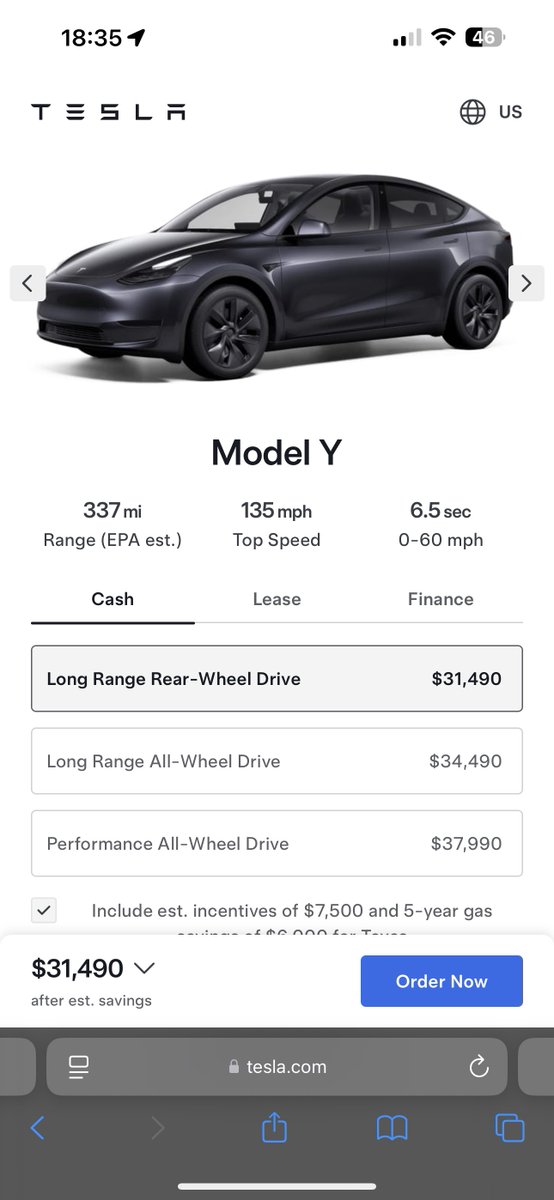 Cool to see the range of the 2025 Tesla Model Y Long Ranges go up to 337 miles