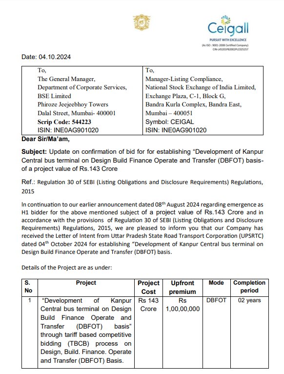 kanpursneed's tweet image. Kanpur Central Bus Terminal redevelopment funds have been granted. 
Deadline - 2 years
Project Cost - 143Cr.
Expecting a complete new look of Jhakarkati Bus Terminal by Jan 2027. 
Thanks @UPGovt
#Kanpur #development #BusTerminal #ISBT #KanpurCentral @KanpurUpdates @ravibhaumiriya