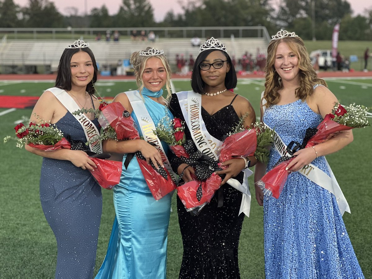 Congratulations to our 2024 homecoming queen (and people’s choice winner) Da’Lyzah Maclin and her court Jayda Williams, Keagan Stepp, and Lane Clark. #allcardinalsalwaya #successrequireseffort #successrequiresfun