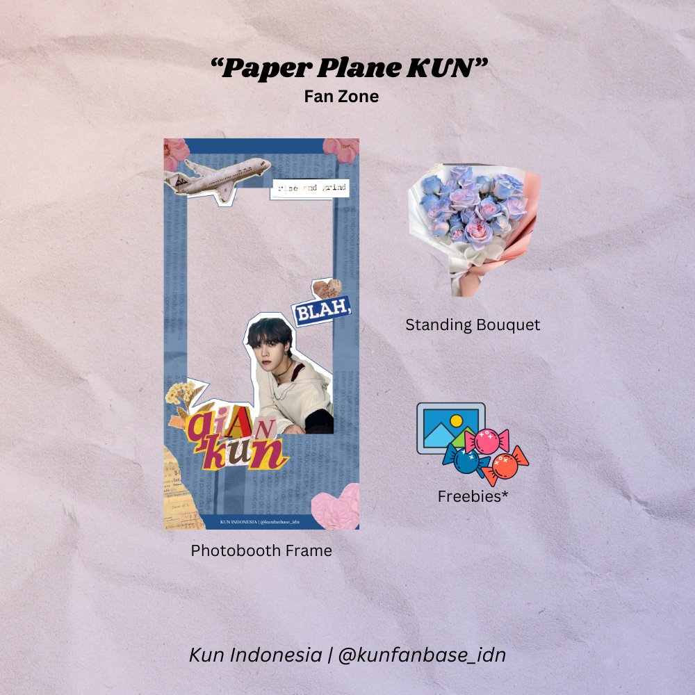 KunFanbase_IDN's tweet photo. 𝓟𝓪𝓹𝓮𝓻 𝓟𝓵𝓪𝓷𝓮 𝓚𝓤𝓝
by Kun Indonesia

📍Elevated Parking South, GBK (Fan Zone)
🕙10.10 WIB

Take a picture and get your freebies*! Use the QR code to write your gratitude and sweet words for #KUN and this concert😊

#PaperPlaneKUN #WayV_ONTHEWay_in_JAKARTA https://t.co/YtjBamgj7S