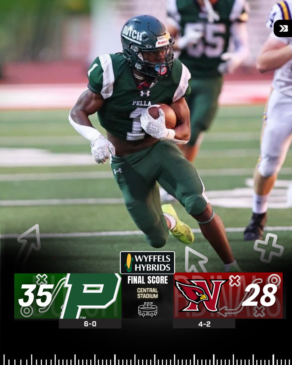 🚨FINAL SCORE🚨

Pella defeats Newton 35-28 for another big win 🔥

Dutch are hot 👀

#iahsfb 📸: Instagram