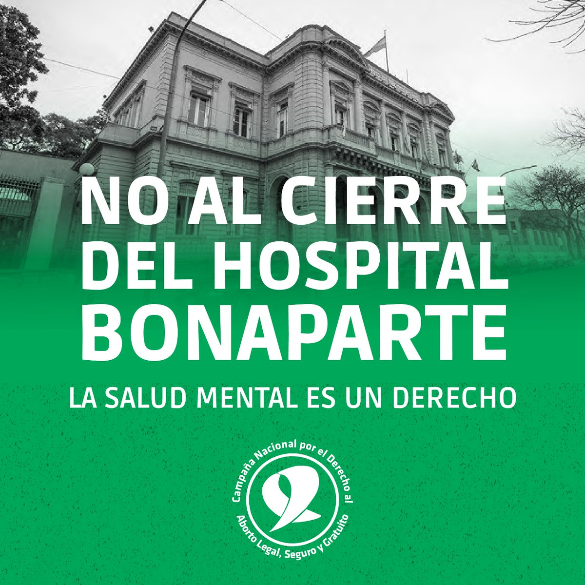 📣 LA SALUD MENTAL ES UN DERECHO

El Hospital Bonaparte es el único hospital nacional que atiende salud mental y consumo problemático.