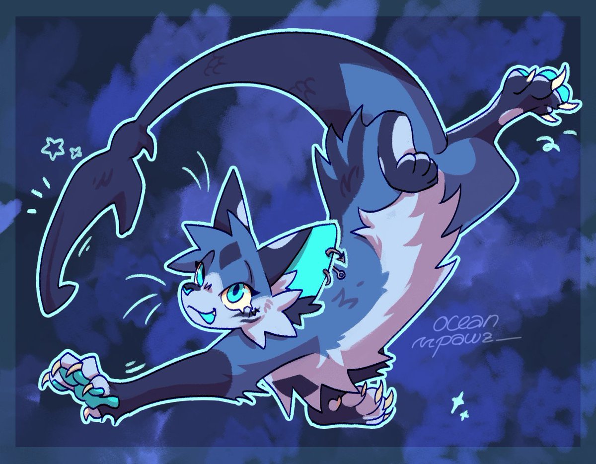 Cringetober day 4: Fursona 🌊💙
