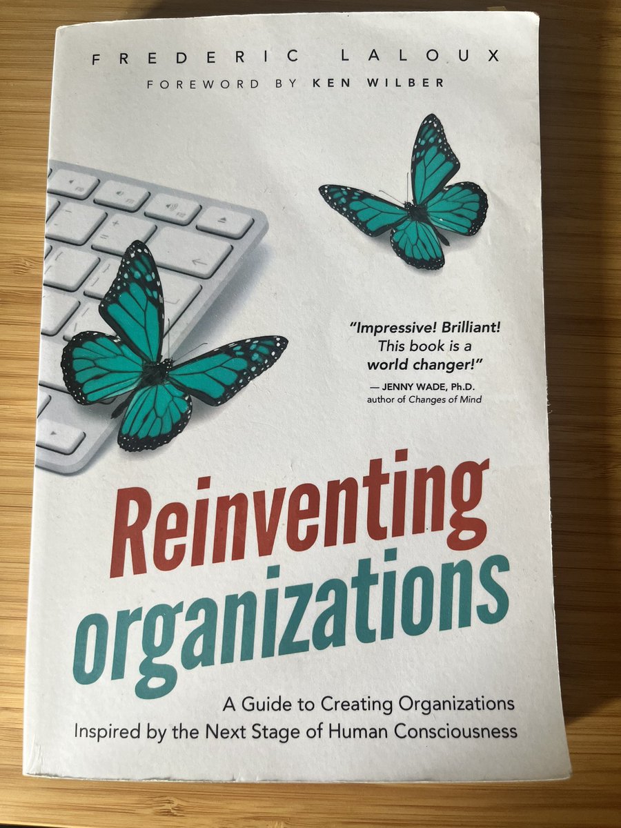 Hands down the best nonfiction book I've read this year.

Would've LOVED to work in the kind of organizations described in this, with 
self-managed teams 
striving for wholeness (bringing in the WHOLE of who you are to work) and 
listening to their and their org's higher purpose