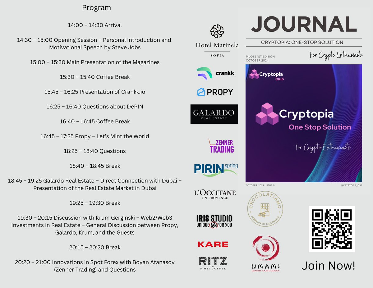 Cryptopia_Club's tweet image. Thank you to our esteemed partners of the Cryptopia Club!
See you at the event!
#superteam