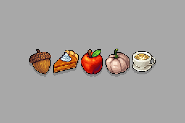 autumn badges 🍂
#pixelart