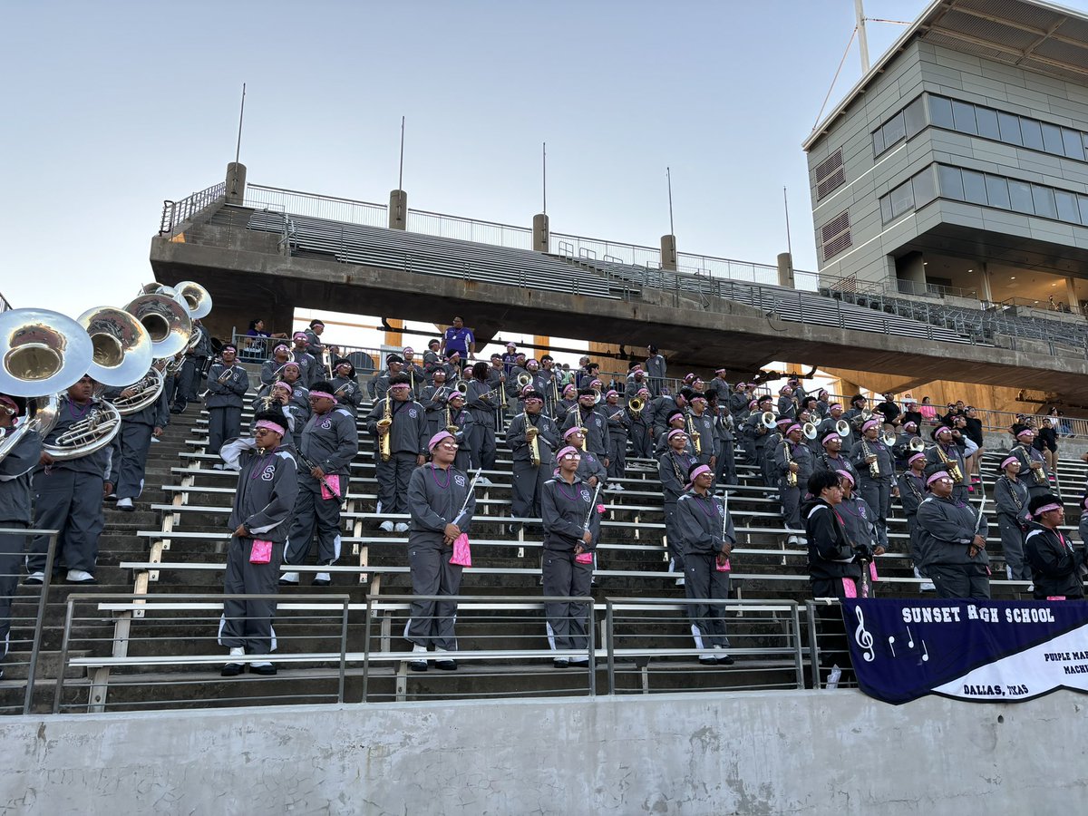 Friday night lights - Sunset vs. Molina pink out game 🦬🏈