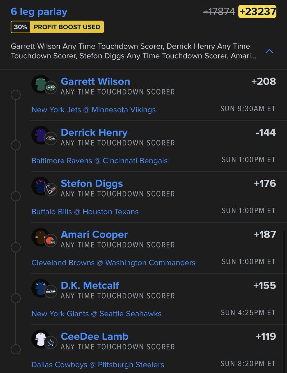 ANYTIME TOUCHDOWNS FOR NFL SUNDAY 🧑‍🍳🔥💰