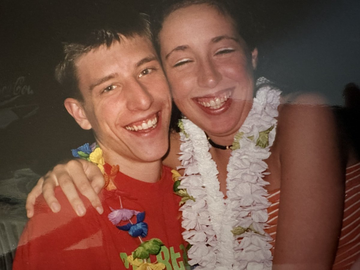 jhensle's tweet photo. Figured I’d go a little old school. Happy anniversary @Khensle. Can’t figured out why we could not take a picture where we each had our eyes open. Haha https://t.co/5u1NAO8iHQ
