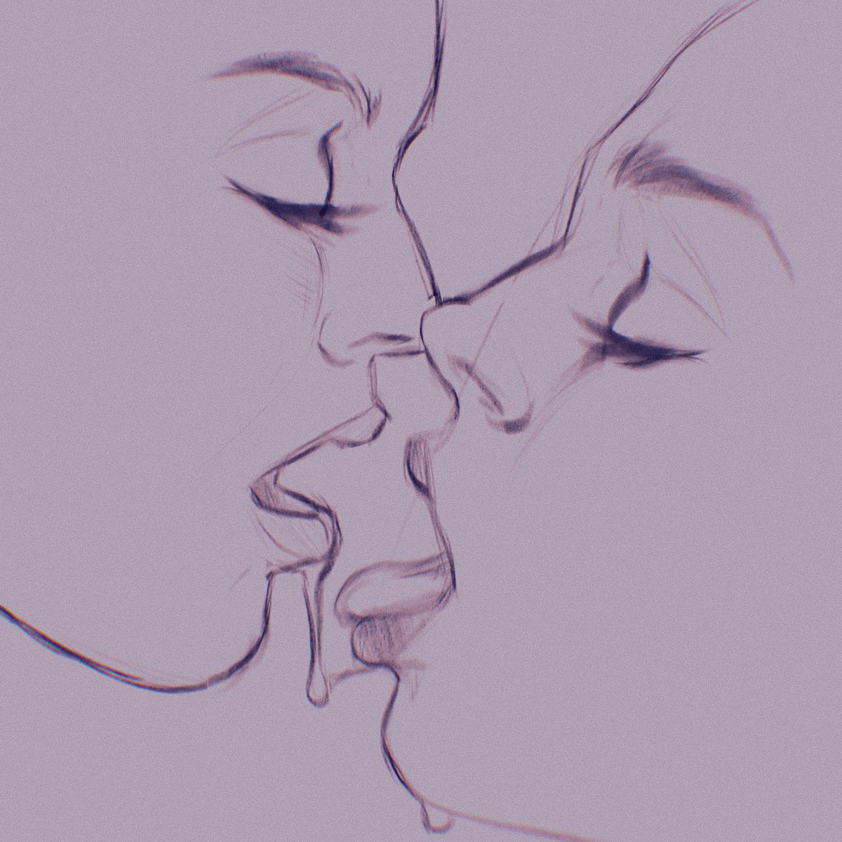 BrattyDraws's tweet photo. Day 4 sketch for the @LordMoku #lewdtober2024 challenge. Kiss. Lemme know if I should finish it 👀 https://t.co/h4asanAtwx