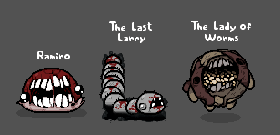 Newer_255's tweet photo. "The Last ones... "
New bosses Category

#tboi #thebindingofisaac https://t.co/Sx2MnikARL