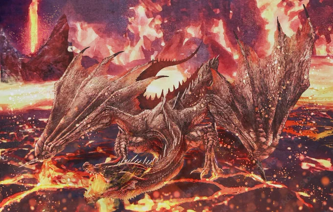 紅龍 ミラバルカン#MonsterHunter#イラスト 