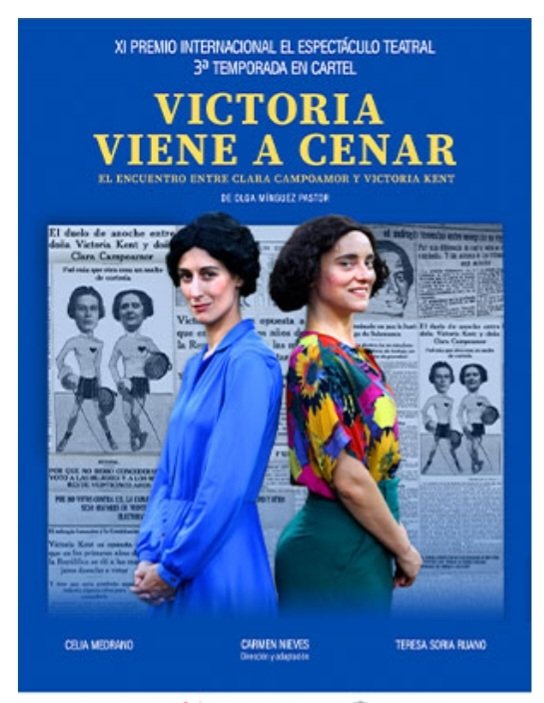 <a href="/VictoriaViene/">Pisando Escenario</a> Hoy hemos visto diez amigos "VICTORIA VIENE A CENAR" en el teatro Luchana. He llorado. Teresa Soria y Celia Medrano nos sumergen de lleno en un episodio imprescindible.

De obligada visión