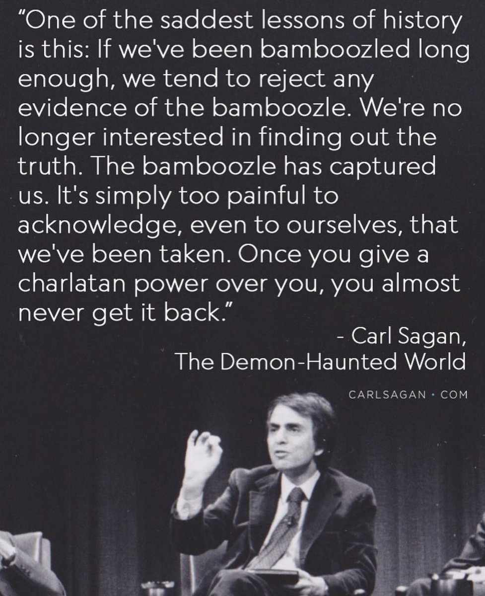SpaceBoss_Flash's tweet image. Powerful message and wise words from Carl Sagan, equally as important today as then. Everyone should think on his words ... especially for the upcoming 🇺🇸 elections.  @Amy_Siskind