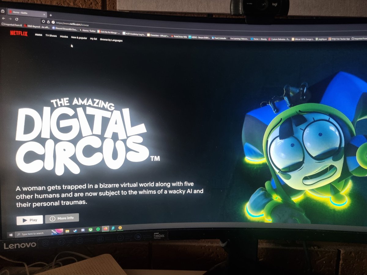hypertdog's tweet image. I was not expecting to see #DigitalCircus on netflix this morning. 
I had watched the premiere of the new episode earlier and loved it.