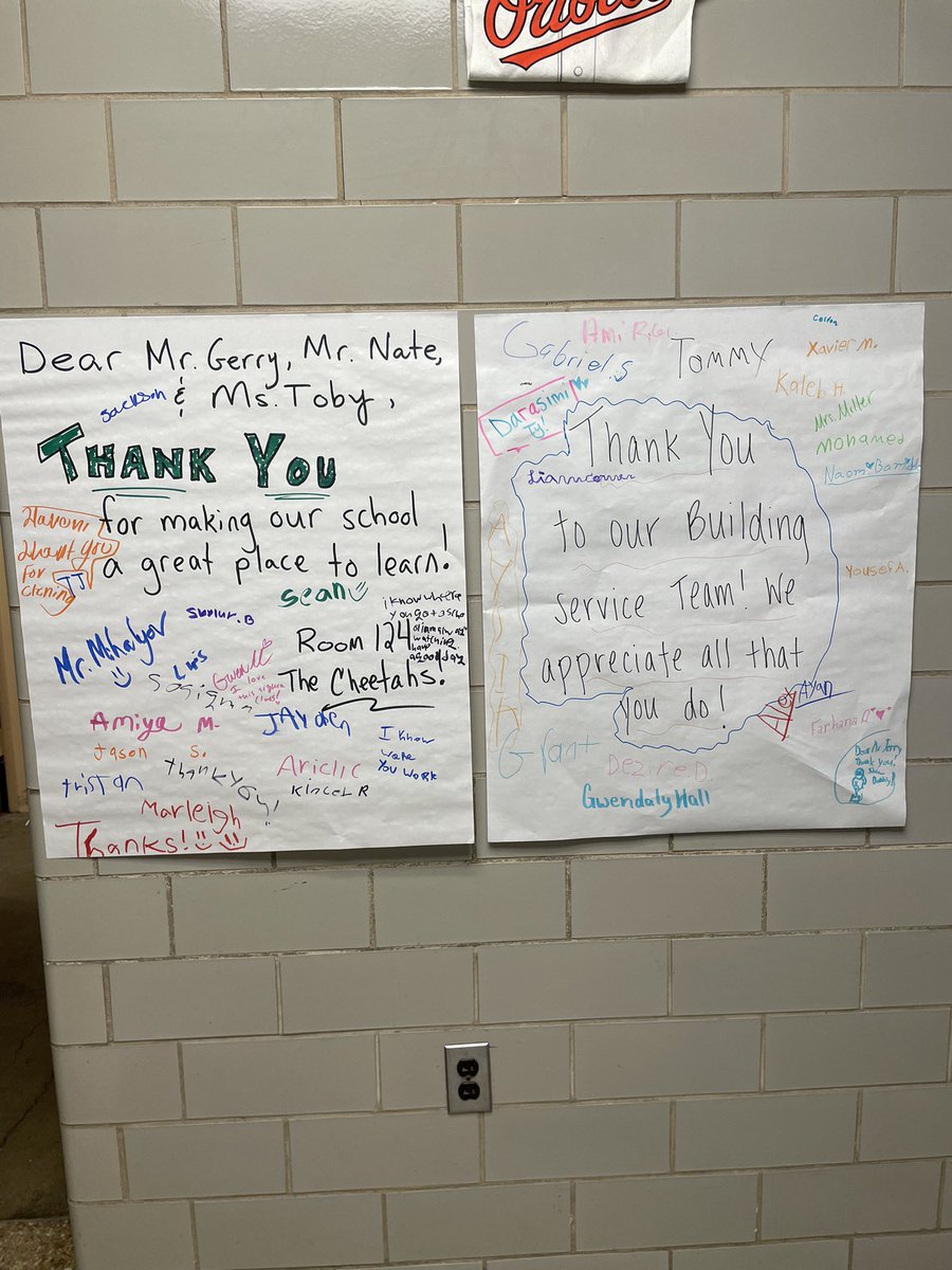 Nicholas Russell (@nick_russell84) on Twitter photo Our Facilities Operations team at <a href="/HarfordHills/">Harford Hills</a> received some thank you messages! Great job team!! <a href="/BaltCoPS/">Baltimore County Public Schools</a> <a href="/BCPSFacilities/">BCPS Facilities</a> #teambcps Our Facilities Operations team at <a href="/HarfordHills/">Harford Hills</a> received some thank you messages! Great job team!! <a href="/BaltCoPS/">Baltimore County Public Schools</a> <a href="/BCPSFacilities/">BCPS Facilities</a> #teambcps