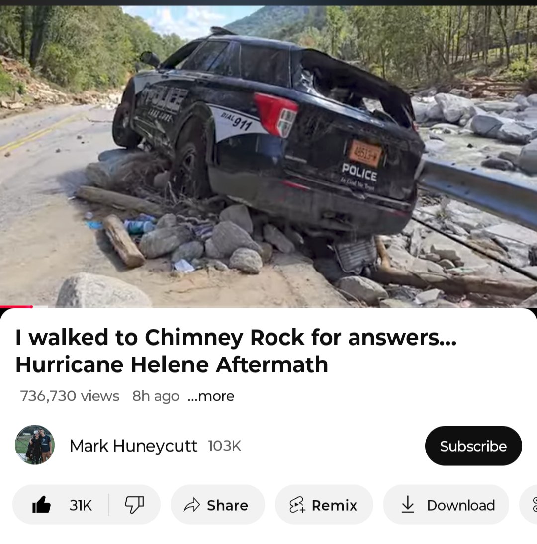 charliebayer8's tweet image. I hope the rolled down window means he got out or no one was in it at all when the floods hit. 😳 Mark Huneycutt's videos are incredible. #NorthCarolina #ChimneyRock