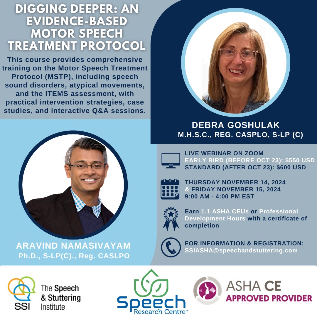 🎯 Don’t miss your chance to become MSTP certified (intervention for Childhood apraxia of speech). Elevate your expertise with this trusted, research-driven approach. Spots are limited – sign up now and transform your practice!
link to registration form: surveymonkey.com/r/YNZZXNF